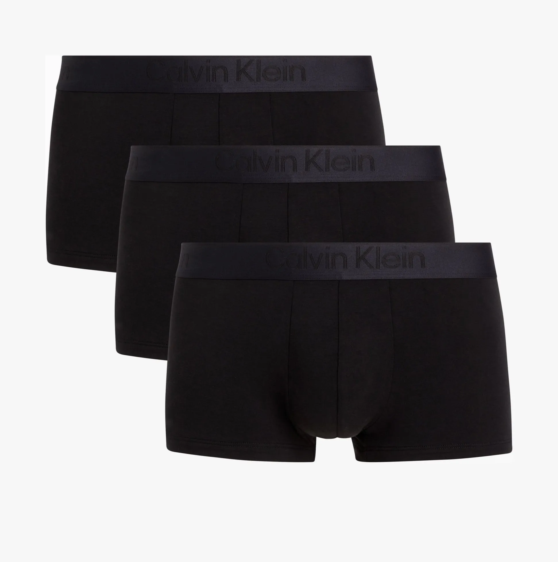 3 Pack Mens Low Rise Trunks Black