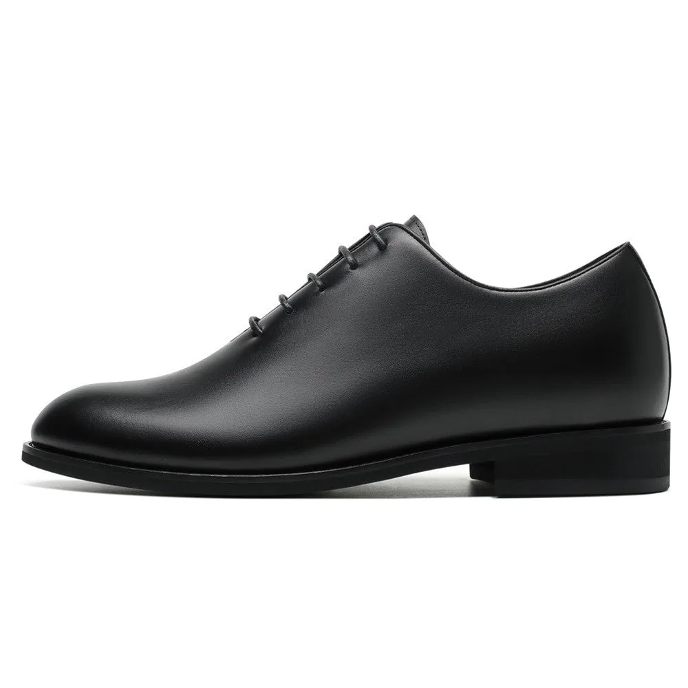 6CM / 2.36 Inches CMR CHAMARIPA   Elevator Shoes - Stylish Black Oxford Men's Shoe with 6cm Height Increase