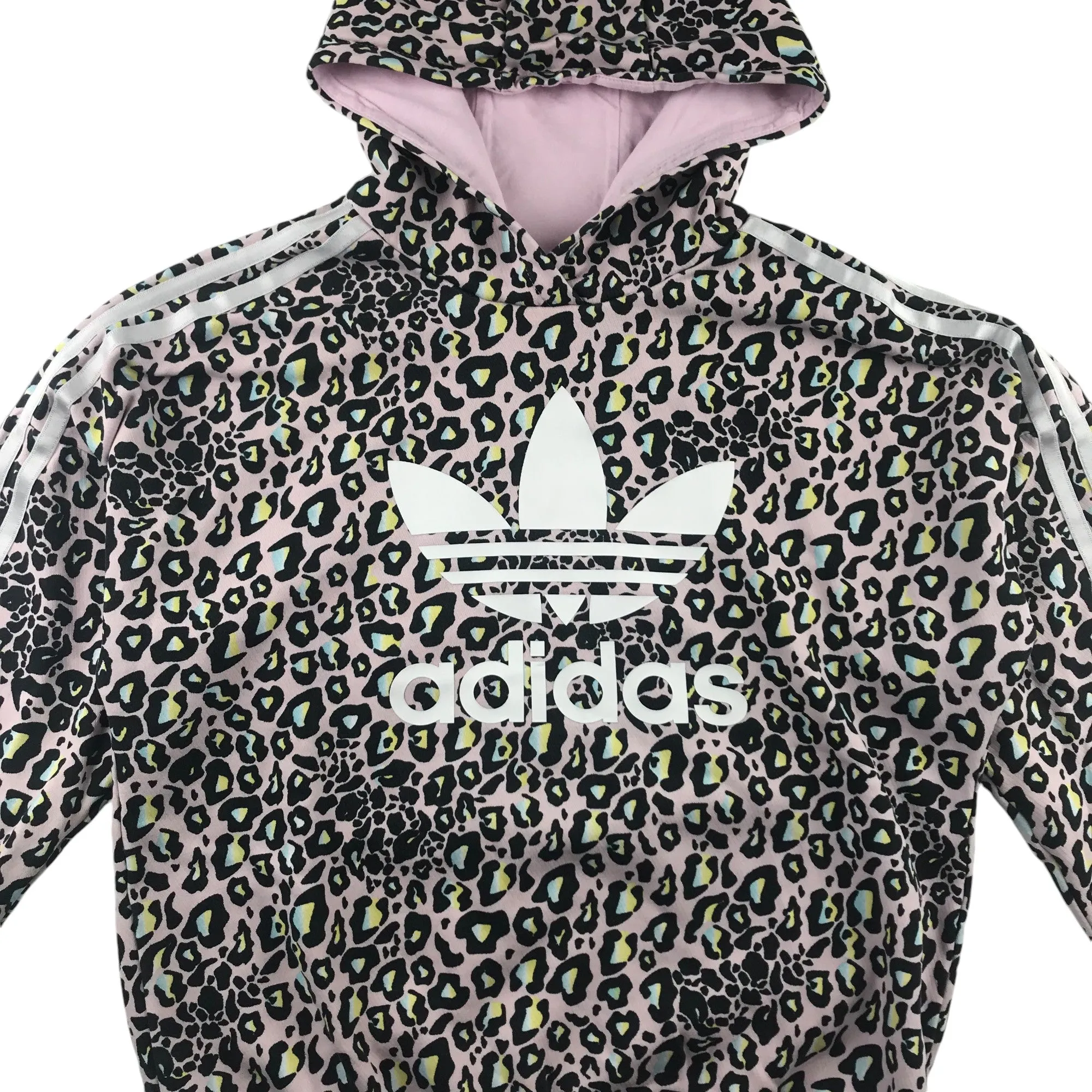 Adidas hoodie 12-13 years lilac leopard spot pattern