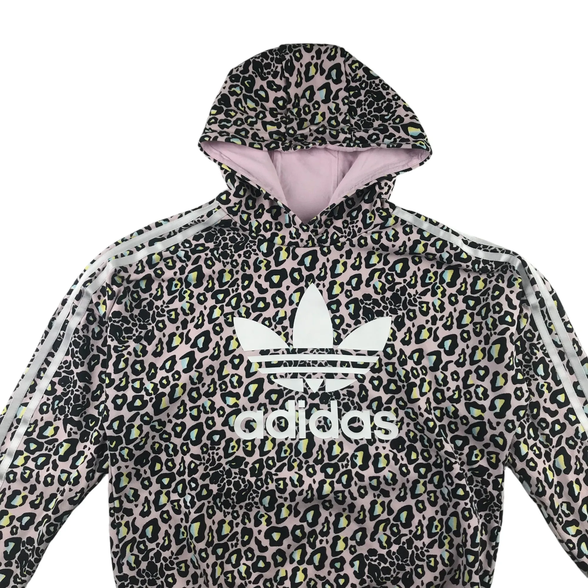 Adidas hoodie 12-13 years lilac leopard spot pattern