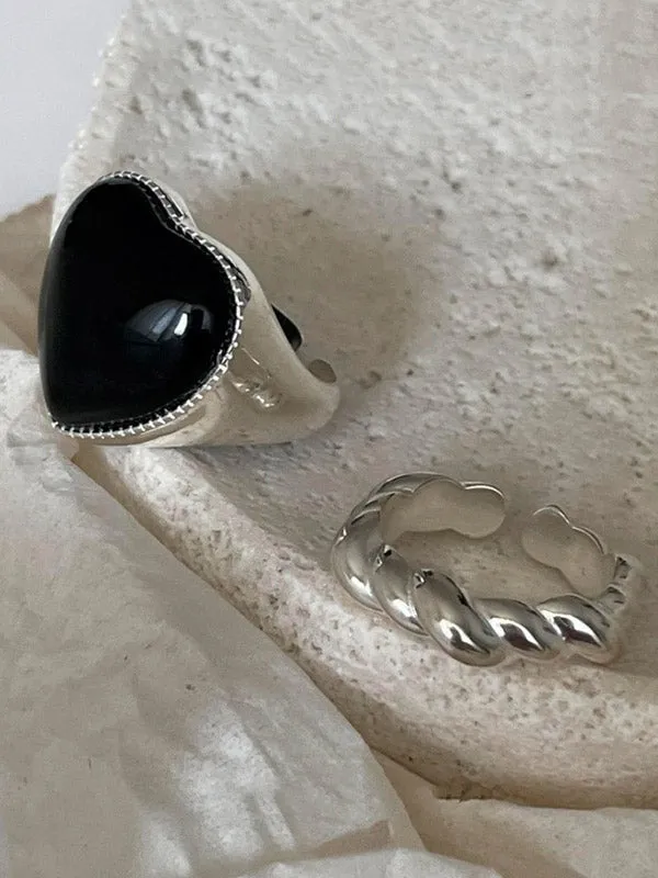 Adjustable Heart Shape Rings Accessories