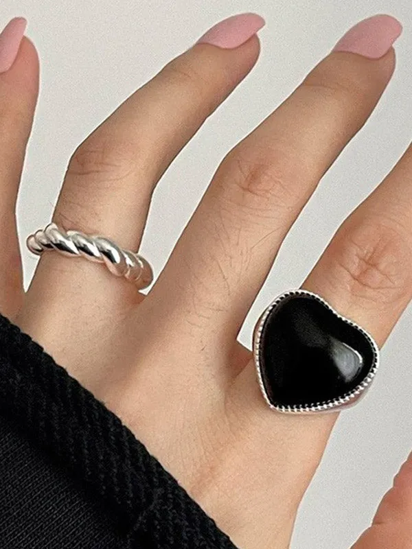 Adjustable Heart Shape Rings Accessories