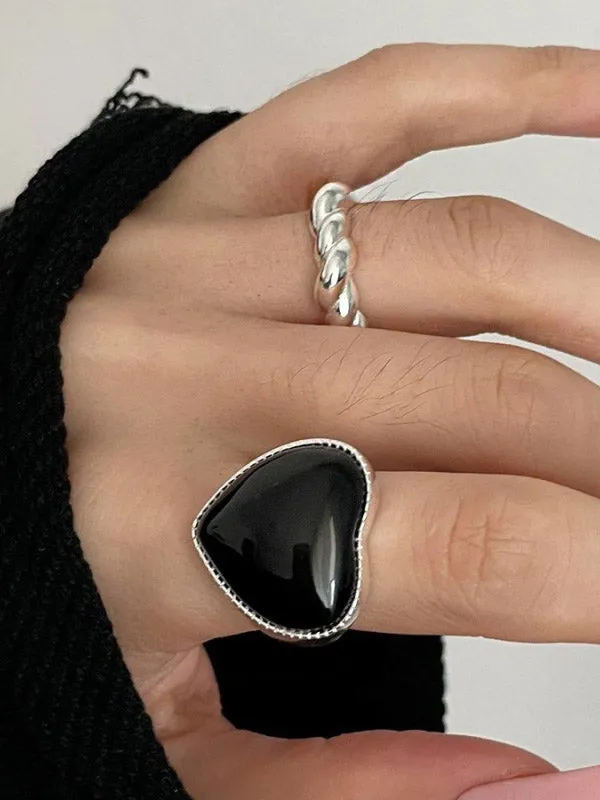 Adjustable Heart Shape Rings Accessories