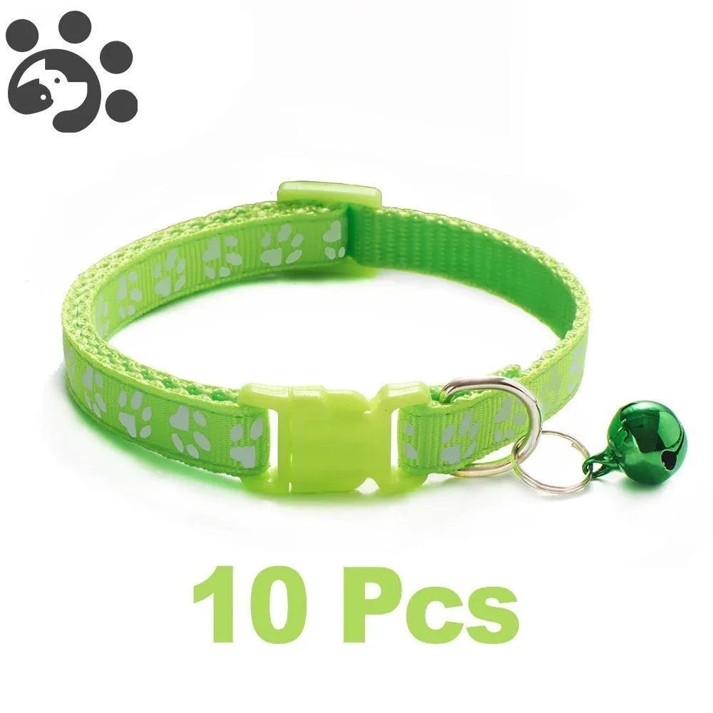 Adjustable Nylon Pet Collar Set with Bell: Stylish Accessories for Small Pets