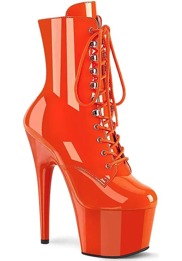 ADORE-1020 [Orange Patent] | PLATFORM BOOTS [PREORDER]