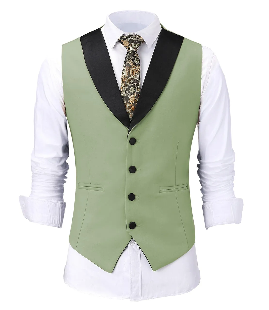 Aidase Casual Men's Beige Vest Jacket Slim Fit Prom Burgundy Tuxedos Blazer Champagne Suits Waistcoat For Wedding Best Man Grooms