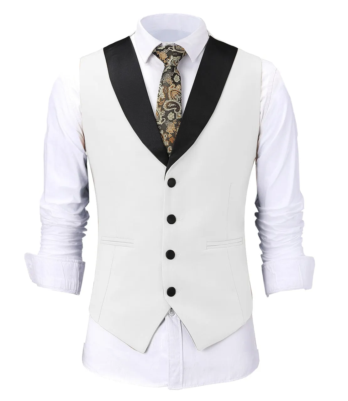 Aidase Casual Men's Beige Vest Jacket Slim Fit Prom Burgundy Tuxedos Blazer Champagne Suits Waistcoat For Wedding Best Man Grooms