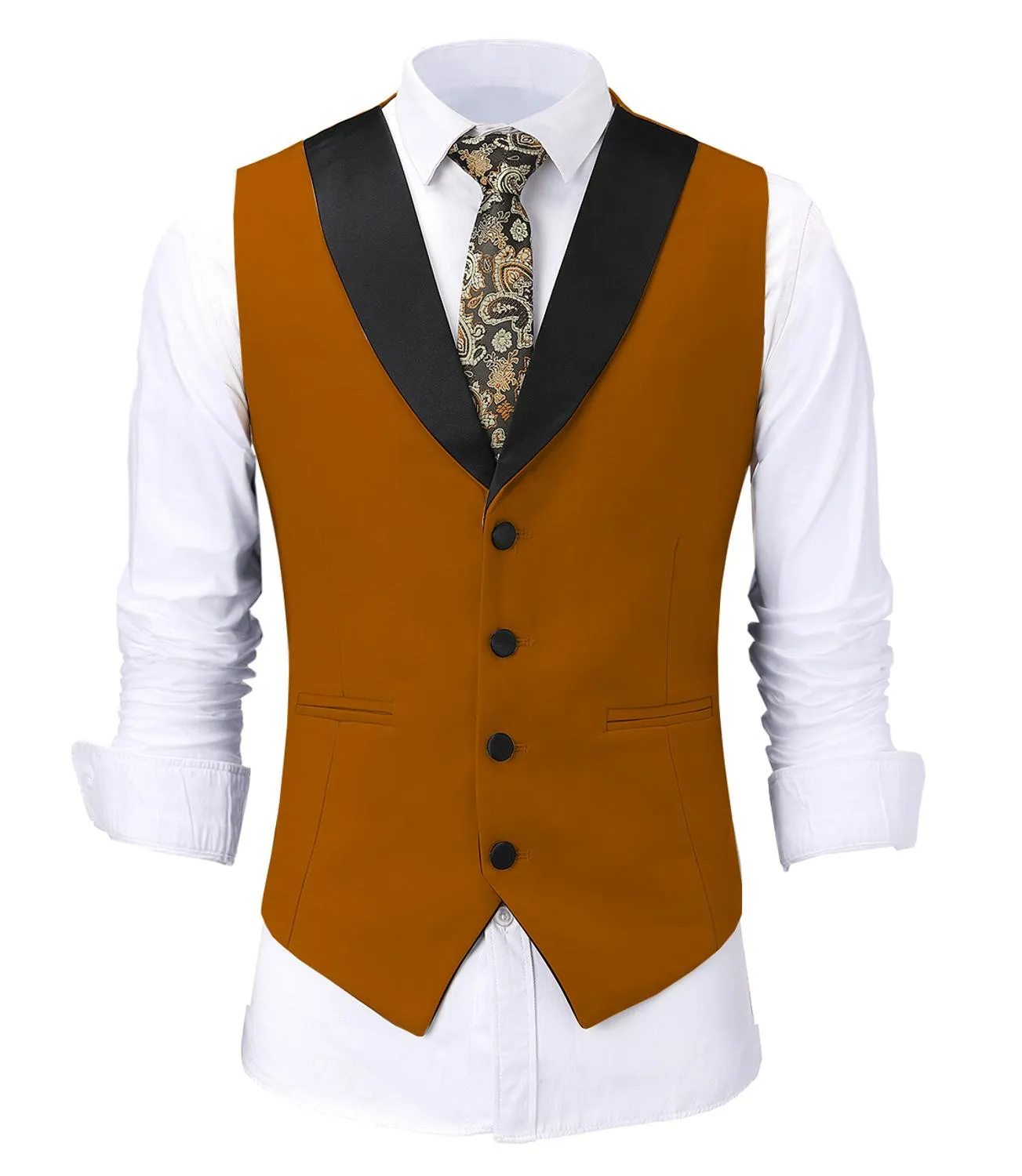 Aidase Casual Men's Beige Vest Jacket Slim Fit Prom Burgundy Tuxedos Blazer Champagne Suits Waistcoat For Wedding Best Man Grooms