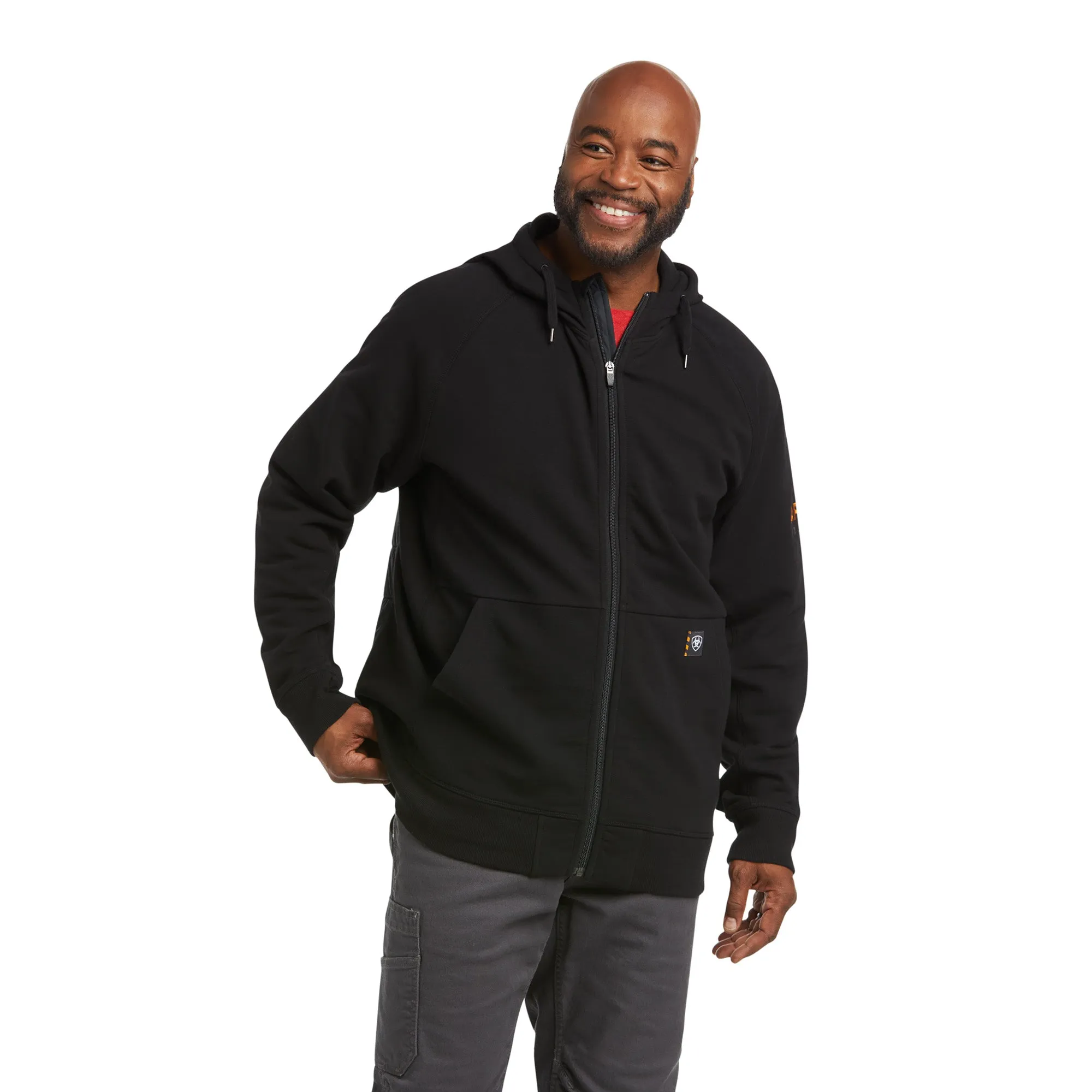 Ariat® Men's Rebar Thermic Insulated Full Zip Black Hoodie 10037484