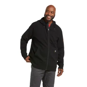 Ariat® Men's Rebar Thermic Insulated Full Zip Black Hoodie 10037484