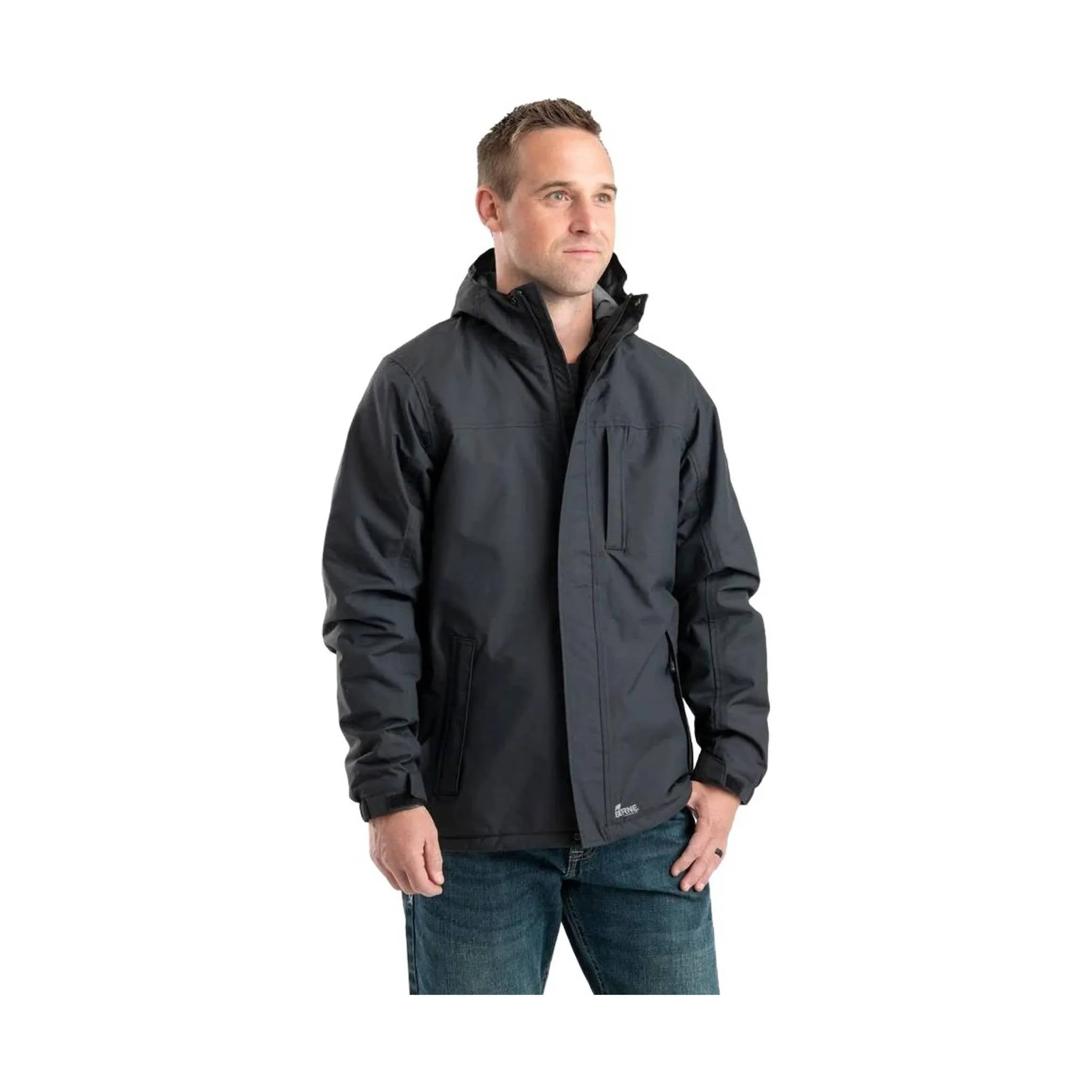 Berne Men's Coastline Waterproof Insulated Storm Jacket - Black