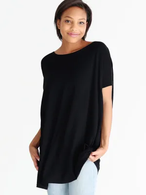 Black Short Sleeve Tunic