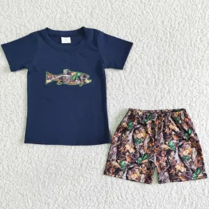 Boutique Baby Boys Summer Clothing Set Embroidery Toddler Boys Clothing Fashion Kids Outfits Cute BSSO0010