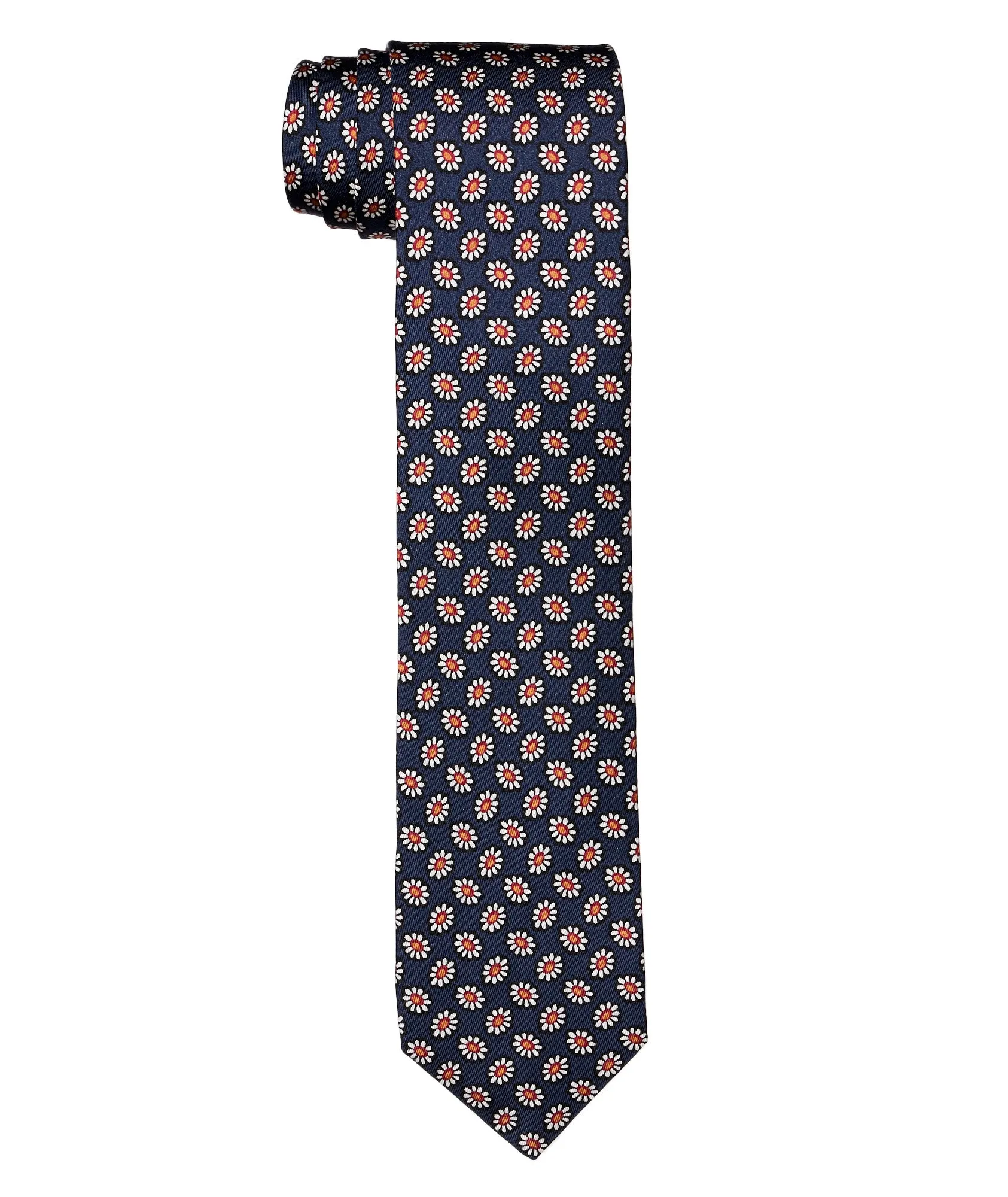 Canali Botanical Printed Silk Tie