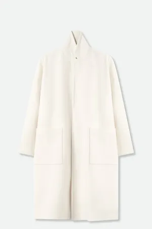 CARLIE COAT IN ITALIAN IVORY WOOL