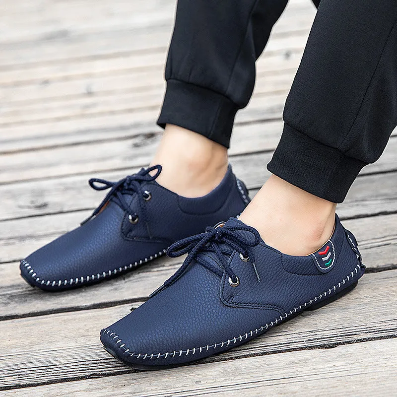 Casual Leather Shoes Men's Sneakers British leather Shoes