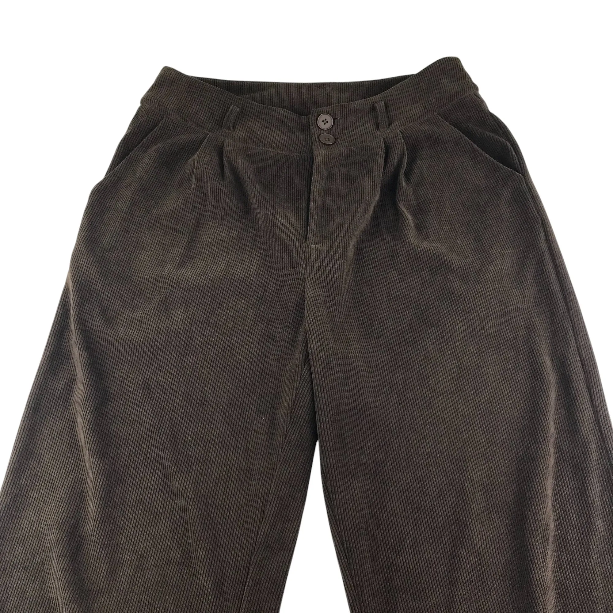 Cider trouser women's L brown flared elasticated waist