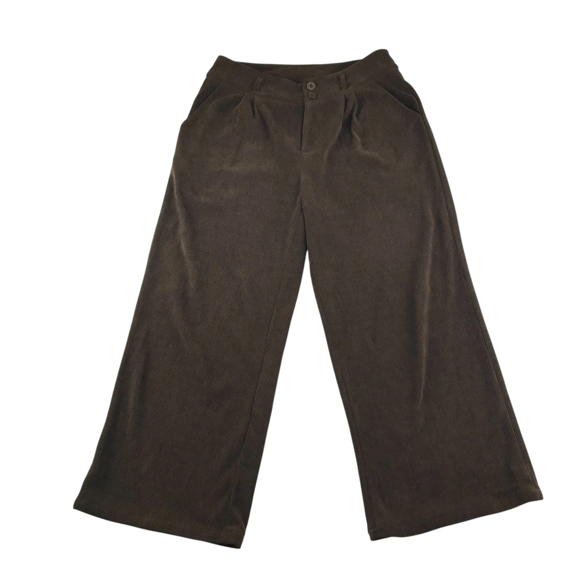 Cider trouser women's L brown flared elasticated waist