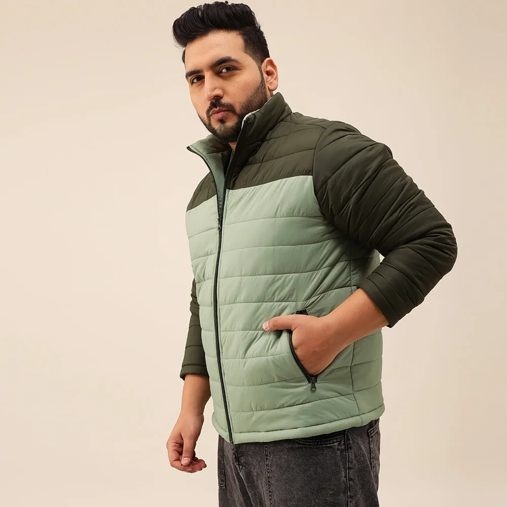 Colourblock Full Sleeves Puffer Jacket