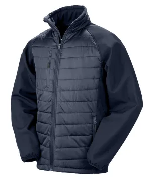 Compass padded softshell jacket | Navy/Navy