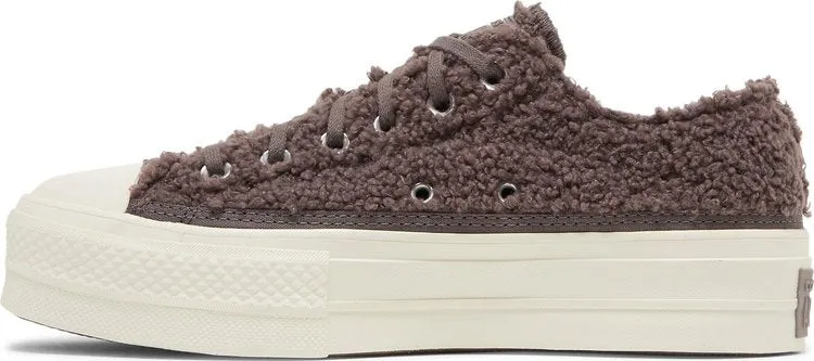 Converse Wmns Chuck Taylor All Star Platform Low Cozy Sherpa Sneakers - Violet Ore, purple