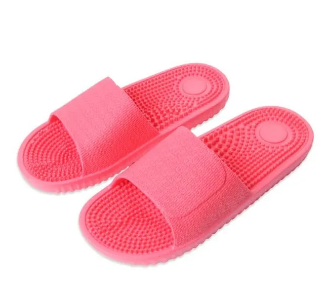 COOLSA Women's Fashion Candy Color Indoor Massage Slippers Lightweight Solid EVA Home Non-slip Massage Slippers Chinelo Feminino