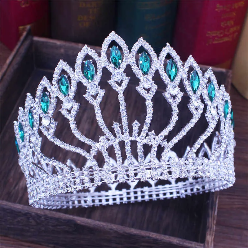 Crystal Queen Tiara Crown Bridal Pageant Hair Accessories Many Colors