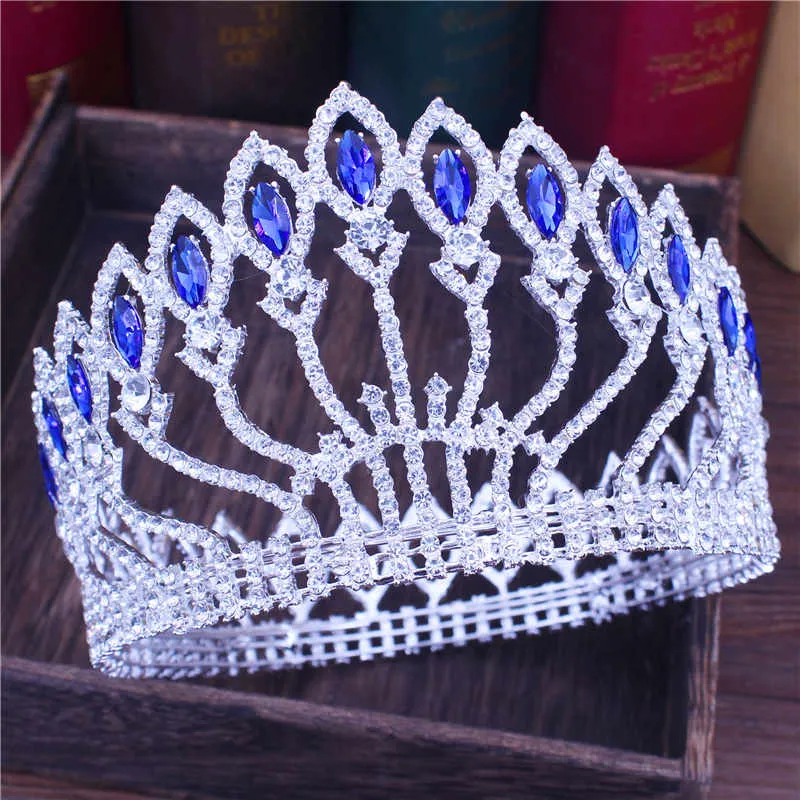 Crystal Queen Tiara Crown Bridal Pageant Hair Accessories Many Colors