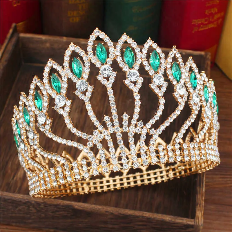 Crystal Queen Tiara Crown Bridal Pageant Hair Accessories Many Colors