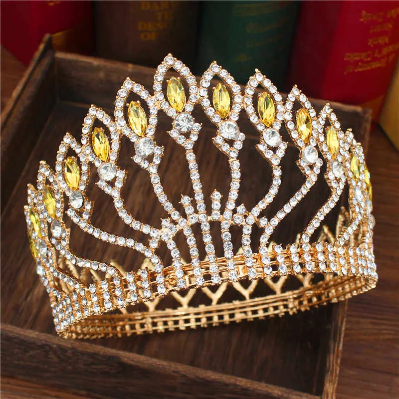 Crystal Queen Tiara Crown Bridal Pageant Hair Accessories Many Colors