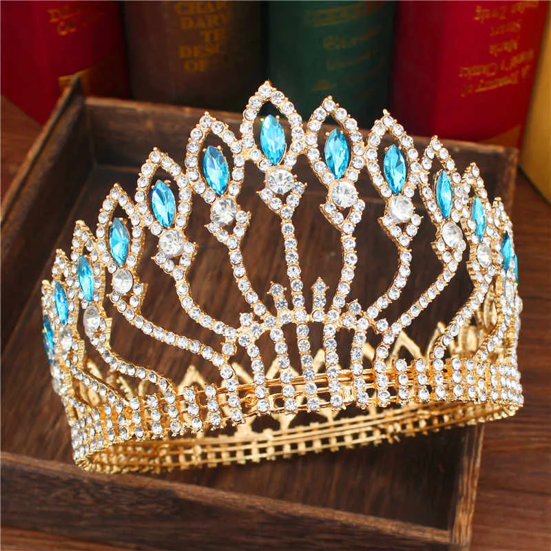 Crystal Queen Tiara Crown Bridal Pageant Hair Accessories Many Colors