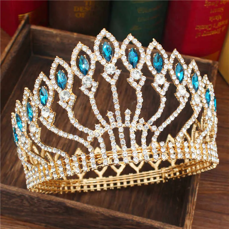 Crystal Queen Tiara Crown Bridal Pageant Hair Accessories Many Colors