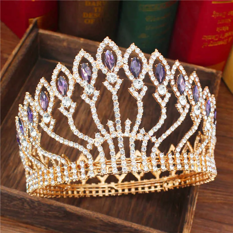 Crystal Queen Tiara Crown Bridal Pageant Hair Accessories Many Colors