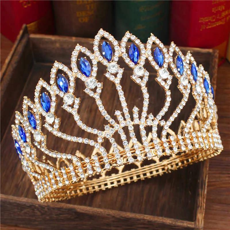 Crystal Queen Tiara Crown Bridal Pageant Hair Accessories Many Colors