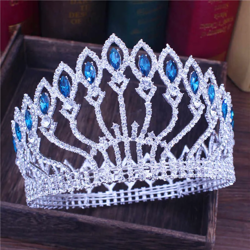 Crystal Queen Tiara Crown Bridal Pageant Hair Accessories Many Colors