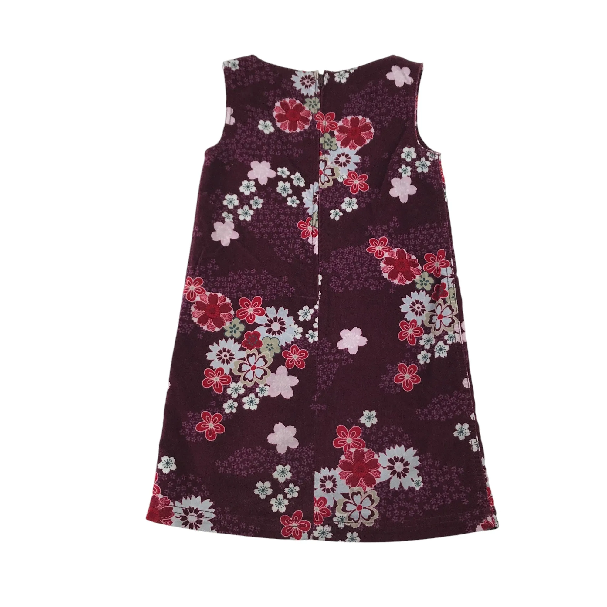 Dubster dress 5-6 years purple floral velvet style A-line