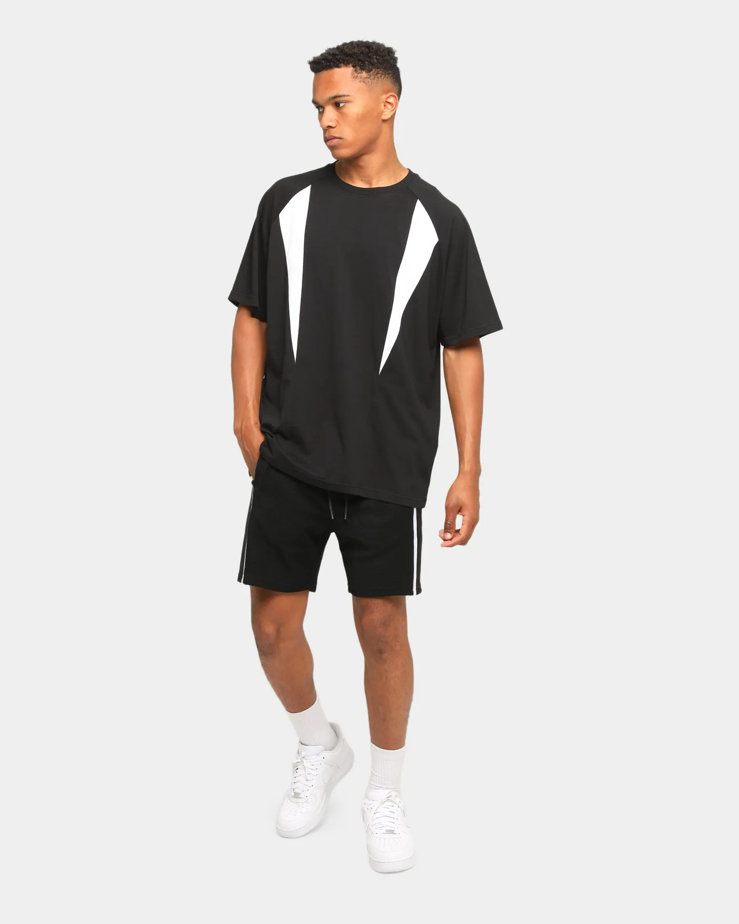 Elevn Clothing Co. Manifest Raglan Short Sleeve T-Shirt Black