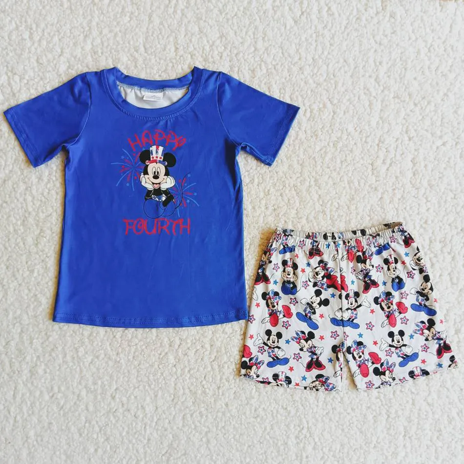 Fashion Kids Clothes Girls Outfits July 4th Girls Clothing Kids Sibling Clothing Boys Set D10-28