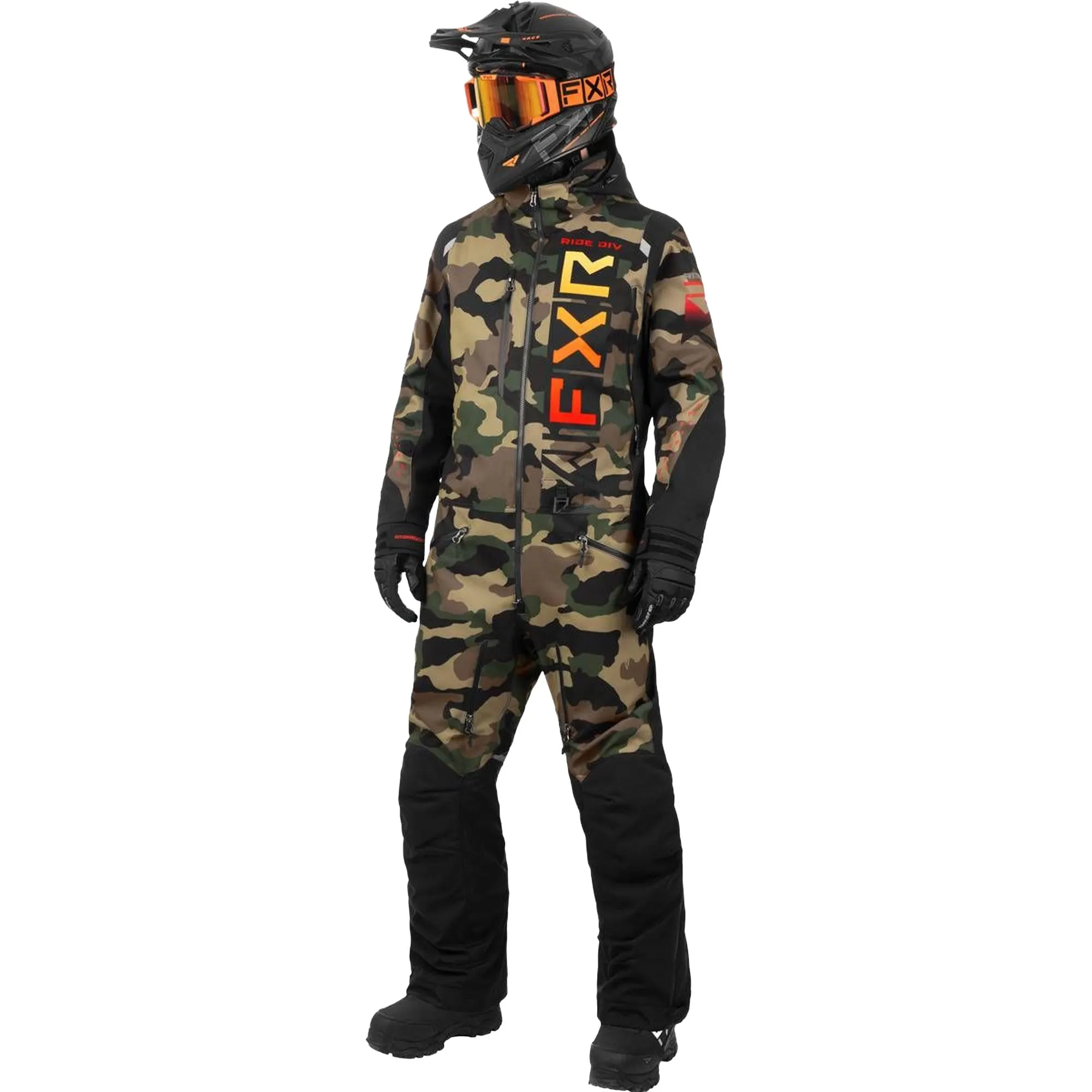 FXR Helium Insulated Snowmobile Monosuit Camo/Sunset