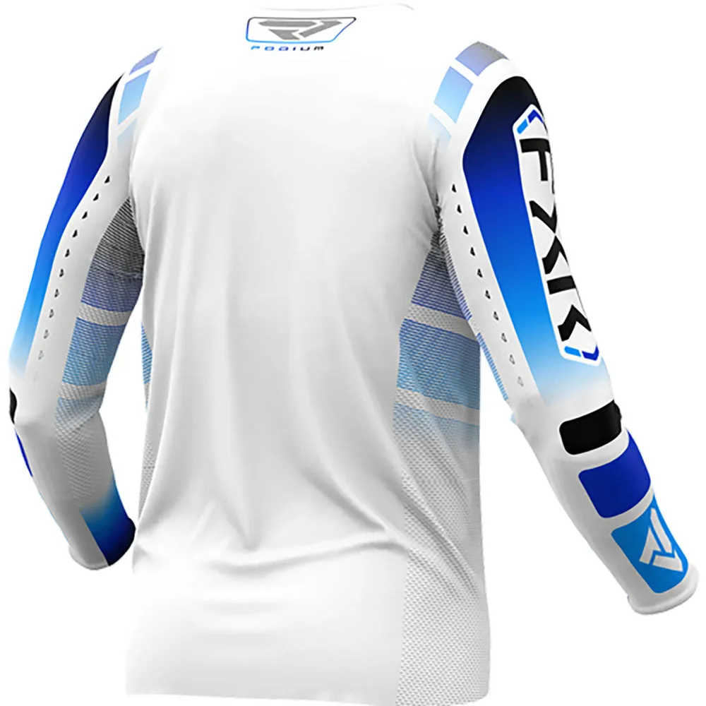 FXR Podium MX Offroad Jersey White/Blue