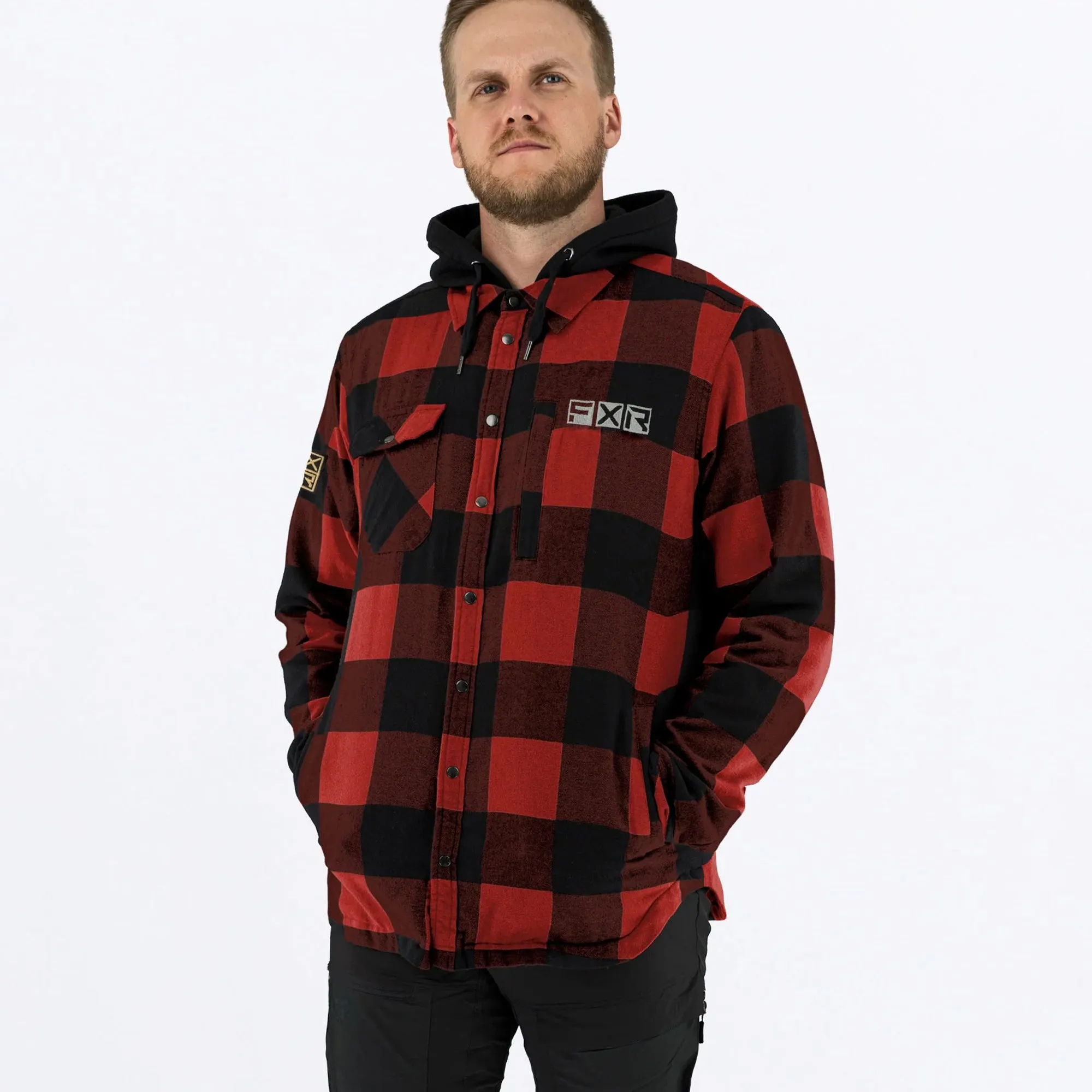 FXR Timber Insulated Flannel Jacket Rust/Black Red