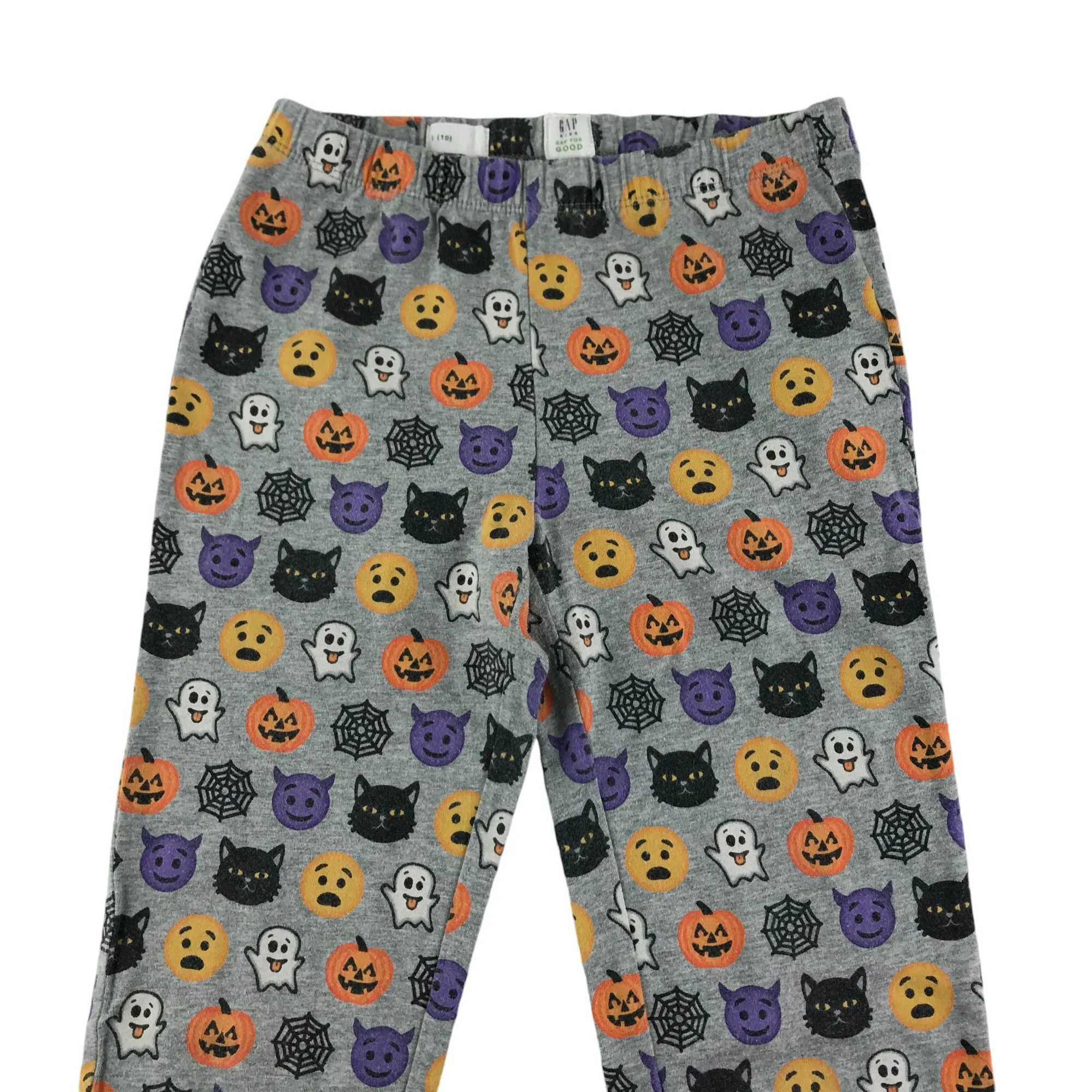 Gap leggings 9-10 years grey with Halloween emojis