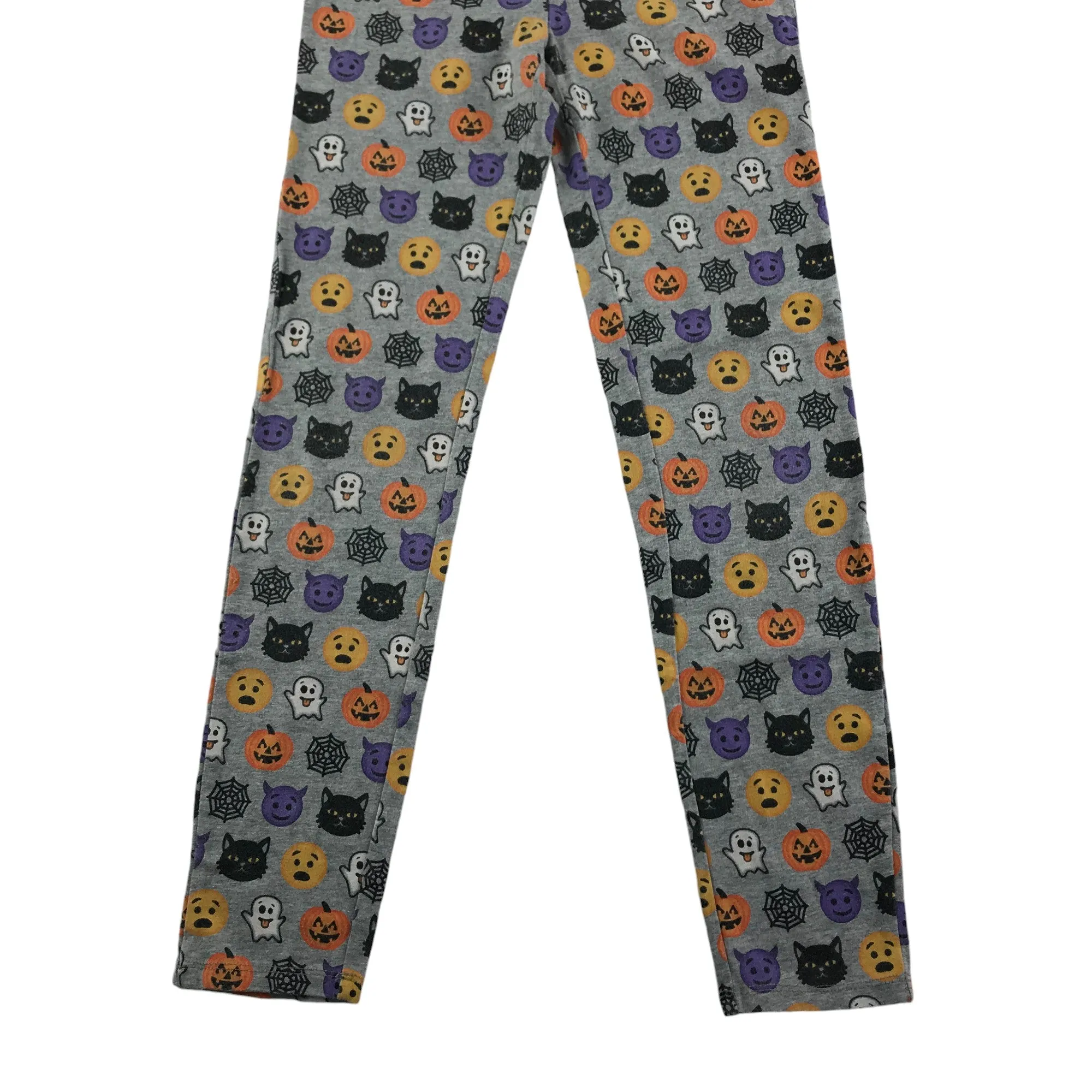 Gap leggings 9-10 years grey with Halloween emojis