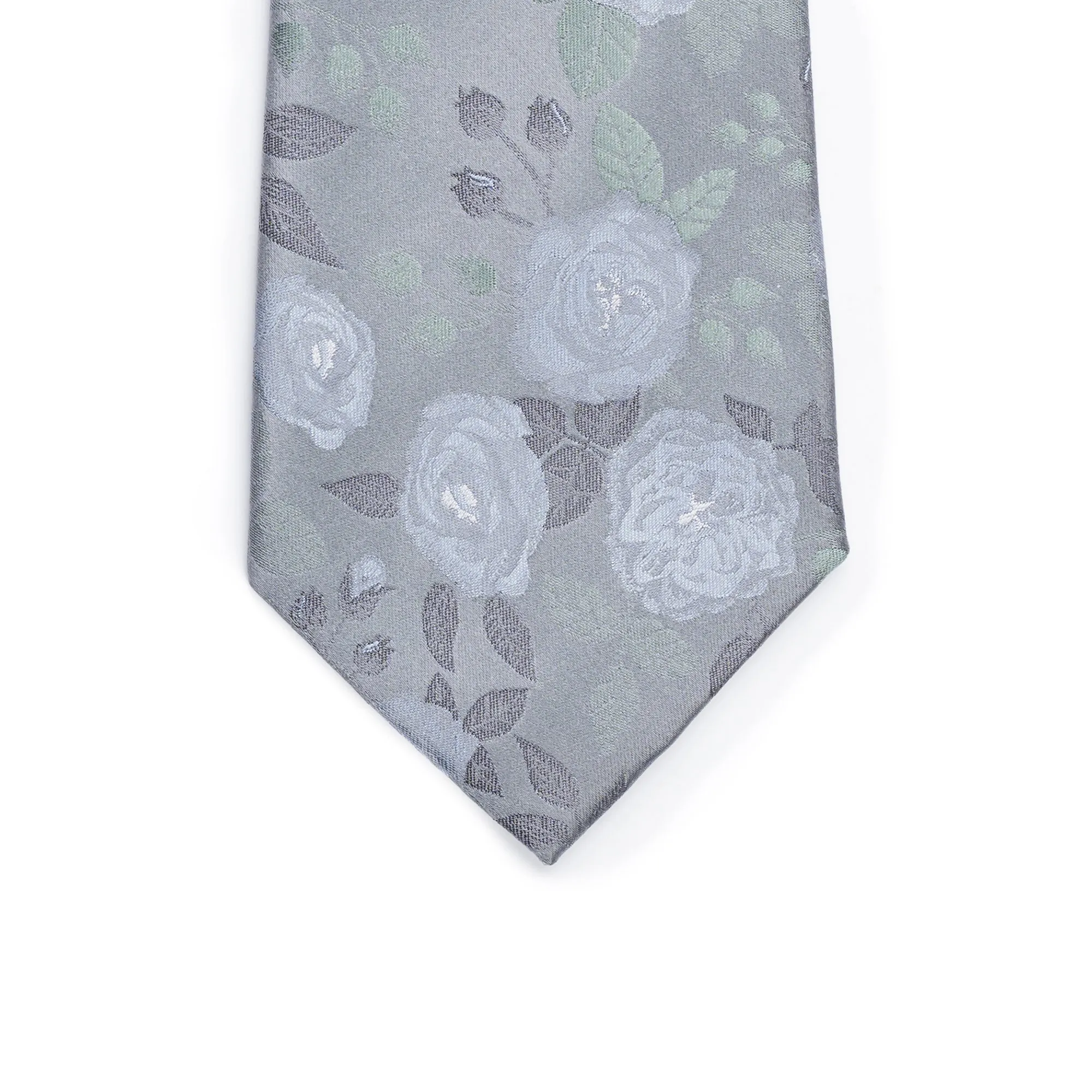 Grey Floral Tie