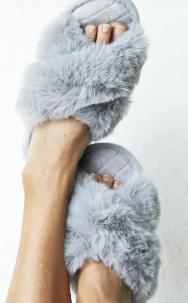 Grey Furry Slides