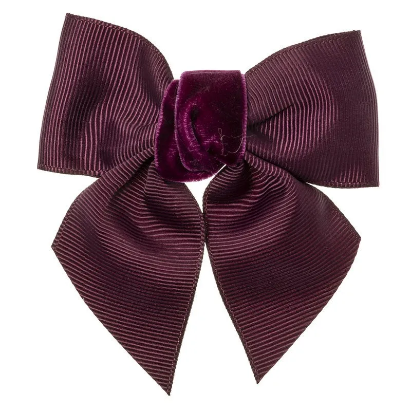 Grosgrain and Velvet Hairbow Hairclip