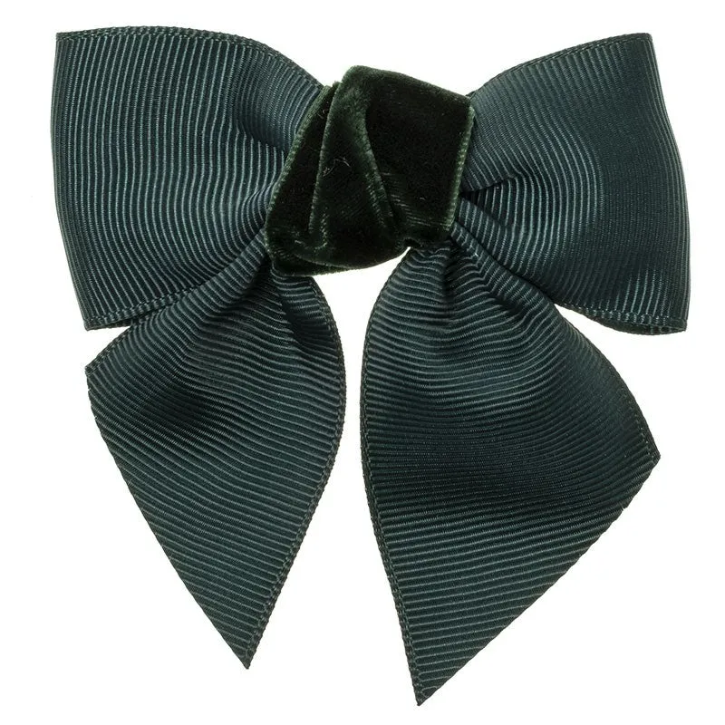 Grosgrain and Velvet Hairbow Hairclip