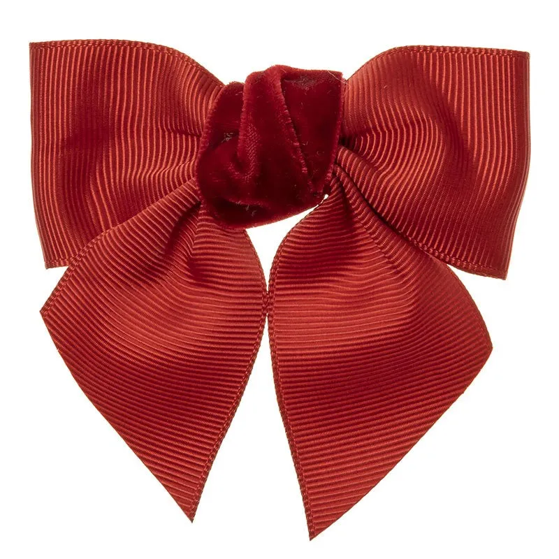 Grosgrain and Velvet Hairbow Hairclip