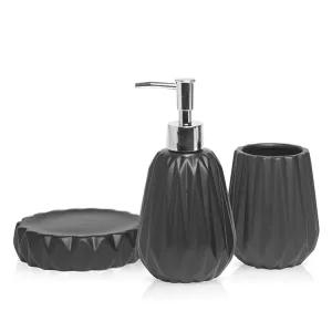 Harman Black Gem Bathroom Accessories Set 3pc