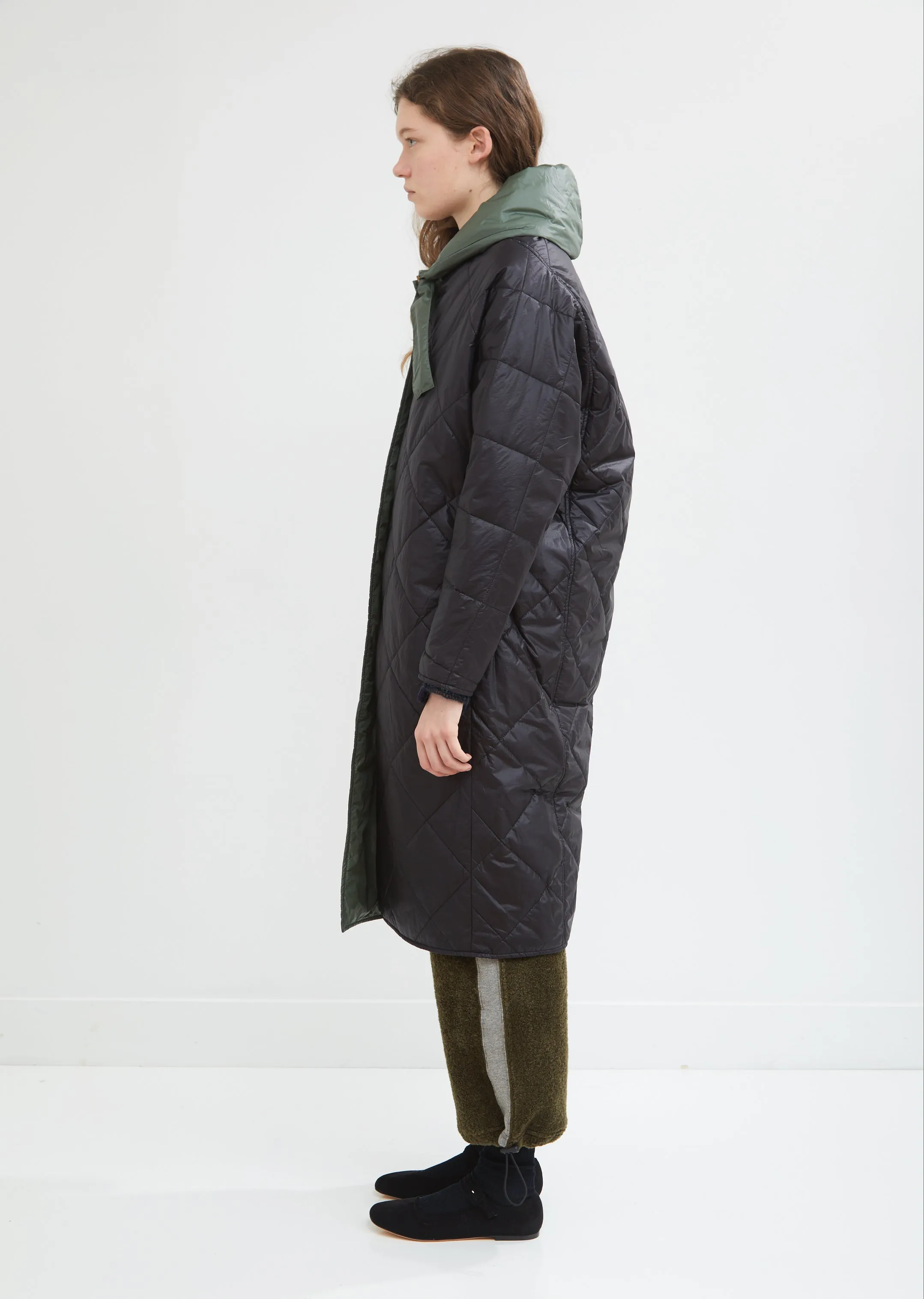 Hooded Reversible Quilted Parka